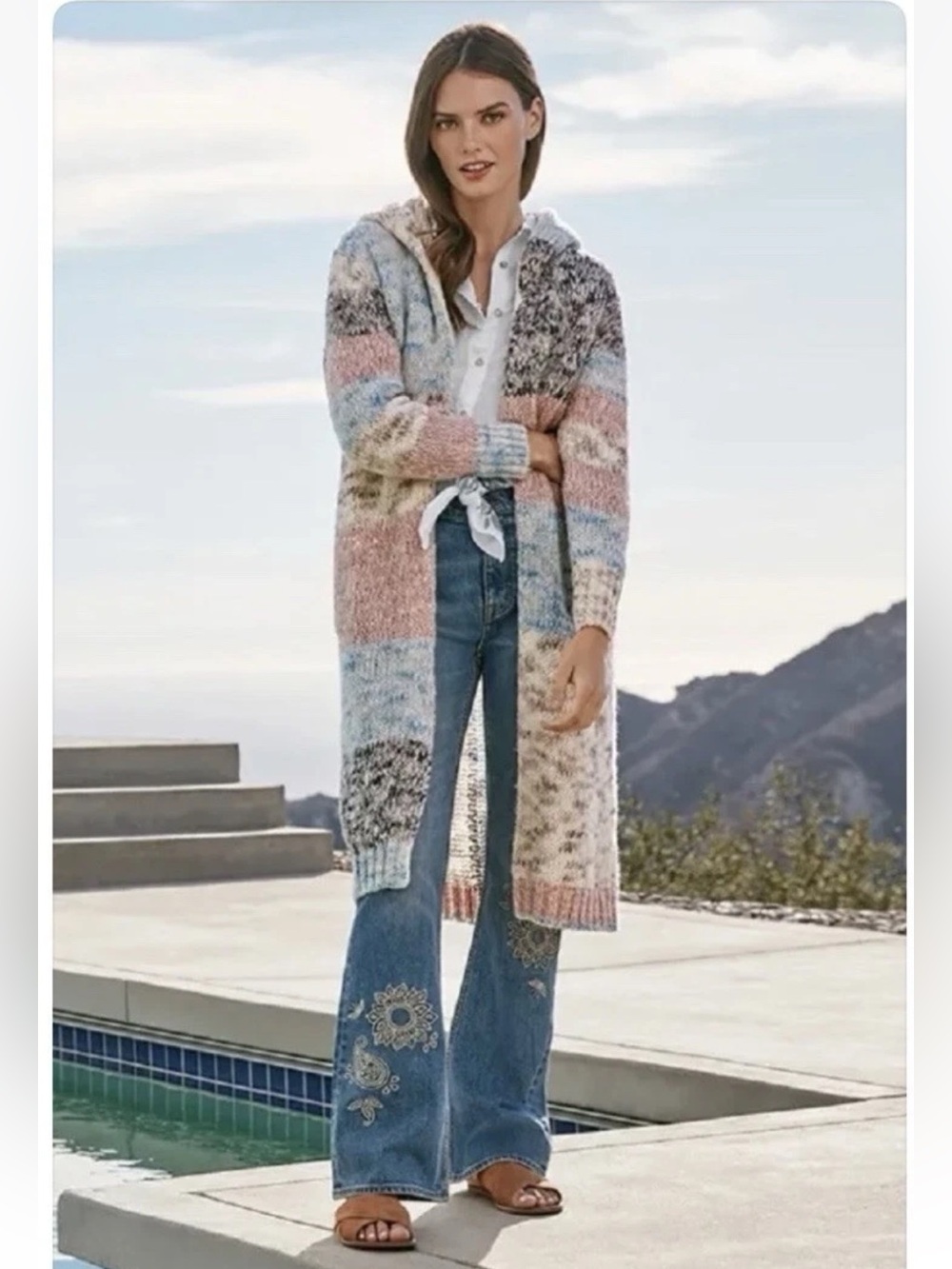Johnny Was Painted Lady Cardigan M May fit L